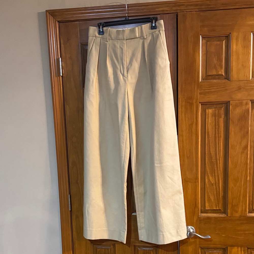 Banana Republic Beige Wide Leg Trousers